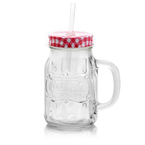 CocaCola Glass Mason Jar Drinkware at