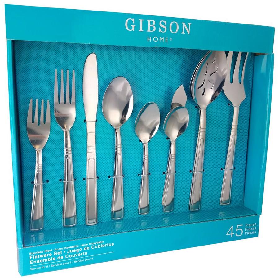 Gibson Home AsTonhire 45Piece Polished Modern Flatware in the