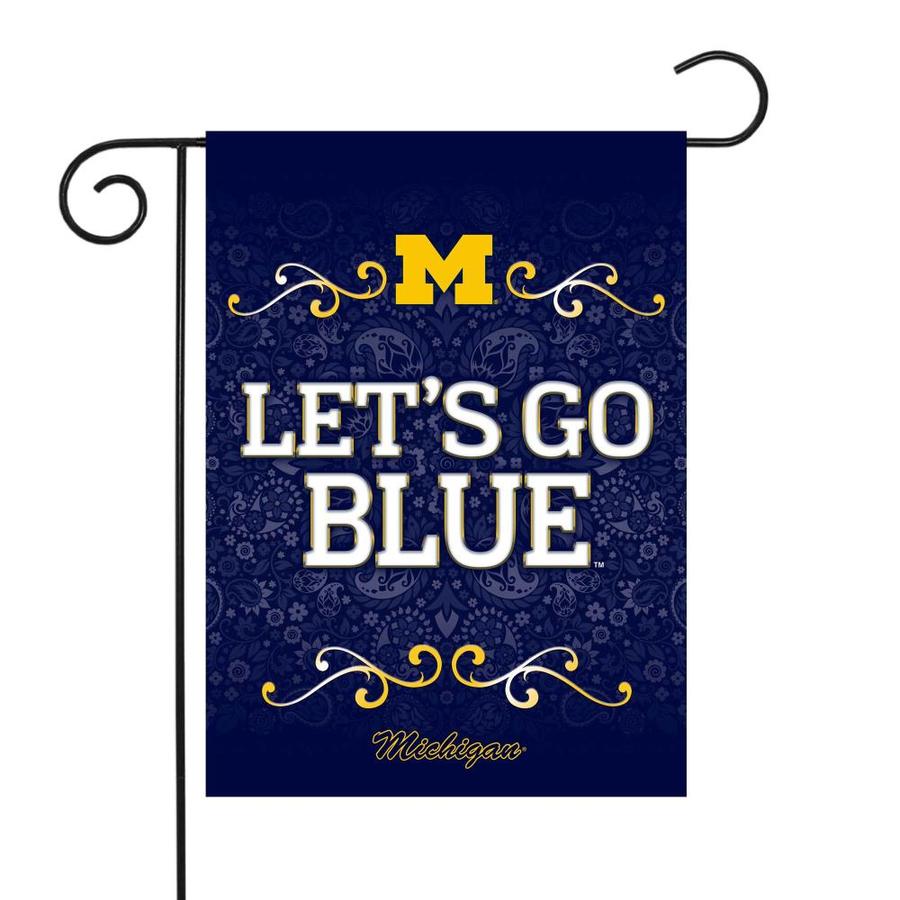 Rico Industries 1 1 Ft W X 1 5 Ft H Michigan Wolverines Garden Flag In The Decorative Banners Flags Department At Lowes Com