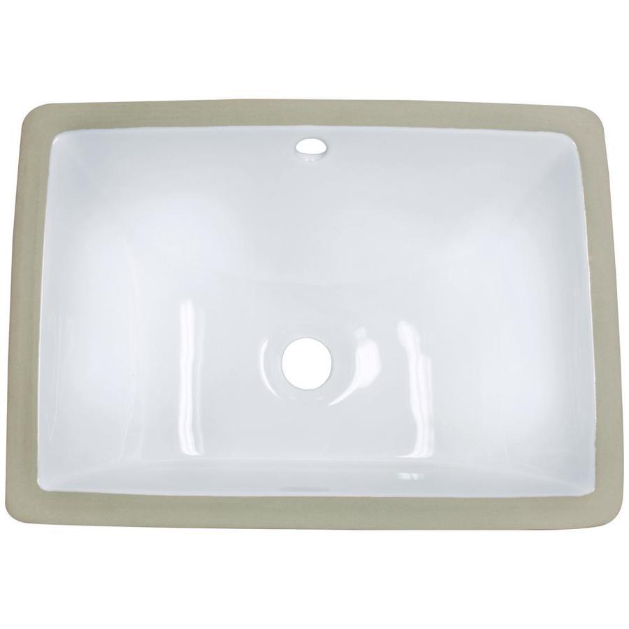 Mr Direct White Porcelain Undermount Rectangular Bathroom Sink