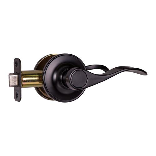Design House Springdale Matte Black Reversible Passage Door Handle at