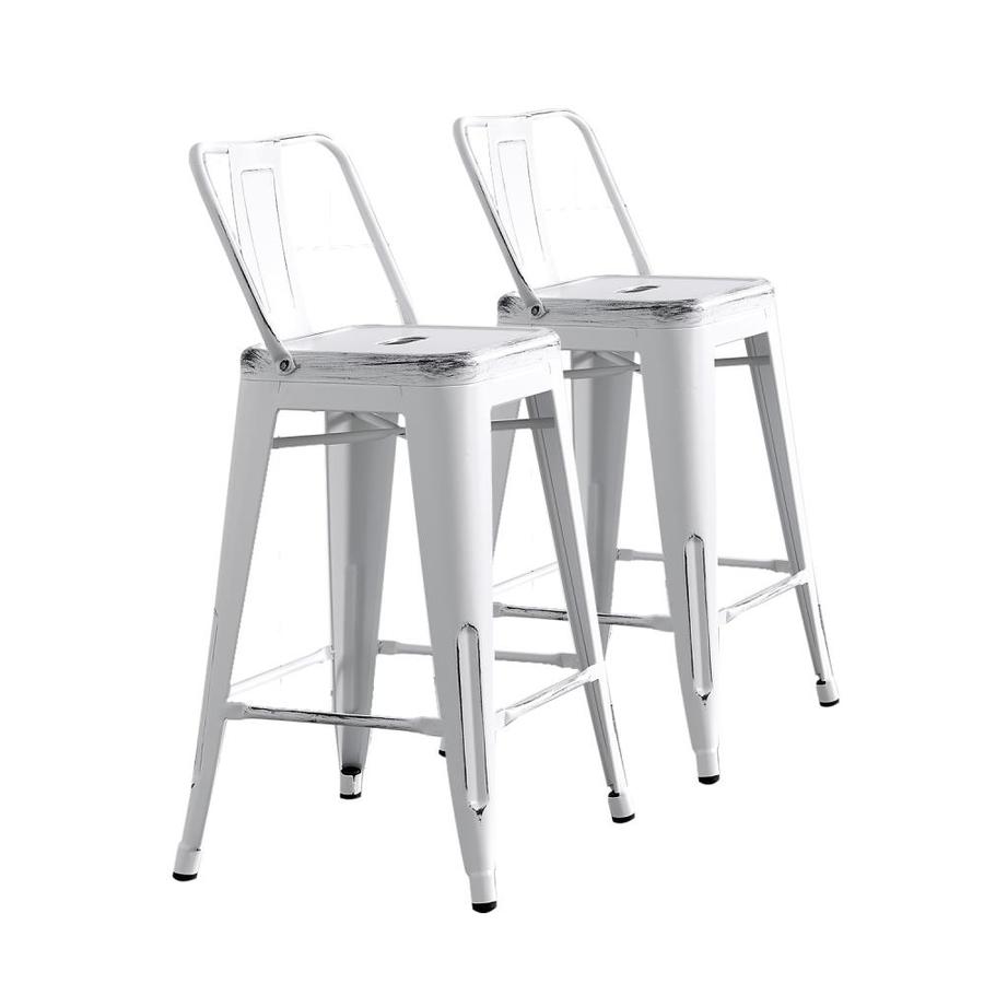 Ac Pacific Modern Light Weight Industrial Metal Barstools With