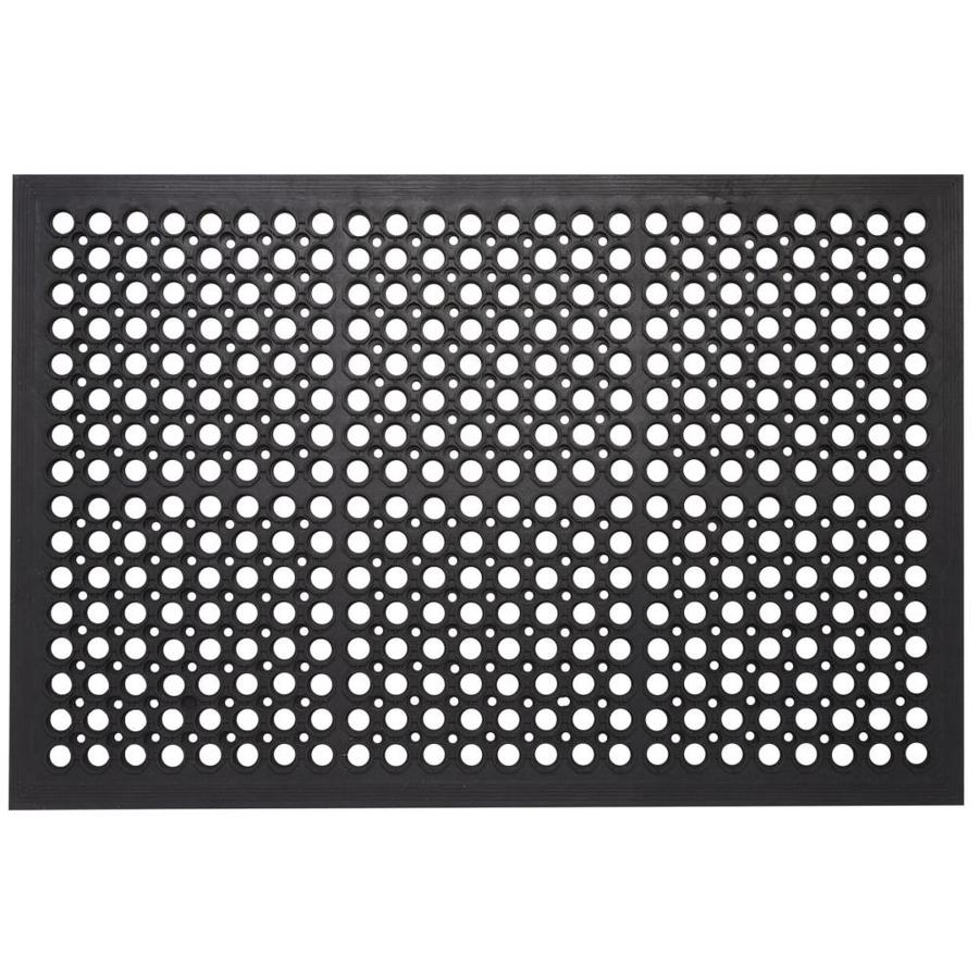 Envelor Black Rectangular Anti Fatigue Mat Actual 24 In X 36 In