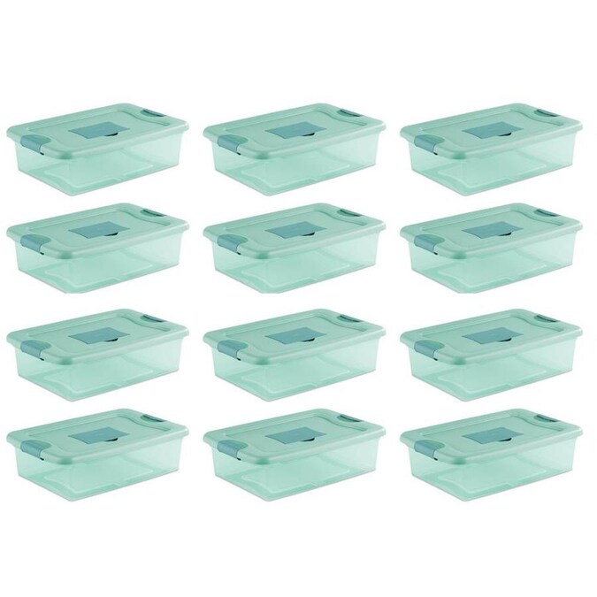 Sterilite Corporation 12 Pack 8 Gallon 32 Quart Aqua Tote With Latching Lid In The Plastic Storage Totes Department At Com - Sterilite Clearview Latch Storage Container 32 Qt Sterilite Corporation 12 Pack 8 Gallon 32 Quart Aqua Tote With Latching Lid In The Plastic Storage Totes Department At Com - Sterilite Clearview Latch Storage Container 32 Qt