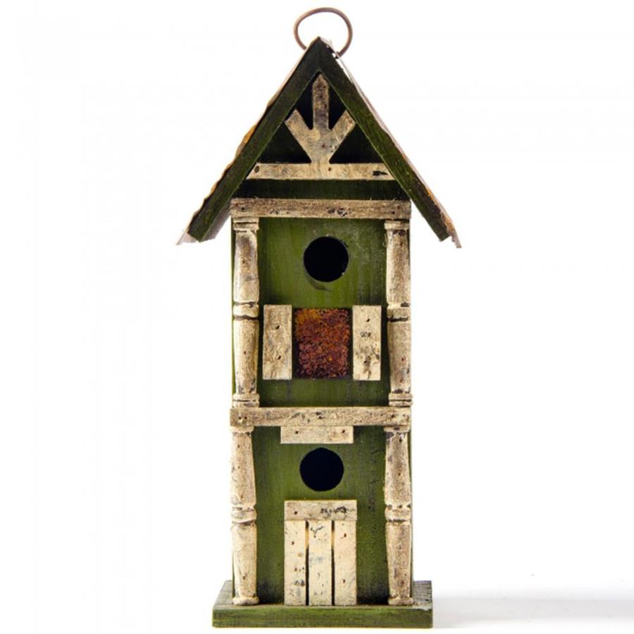 Glitzhome 12.8in H Multi Wood Variety Decorative Bird House in the
