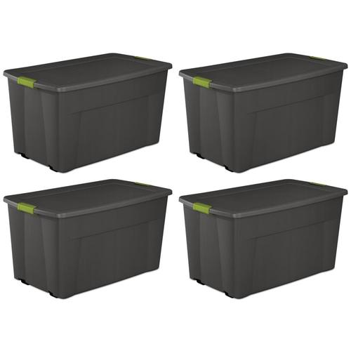 Sterilite Corporation 4-Pack Sterilite 45-Gallon (180-Quart) Black Tote