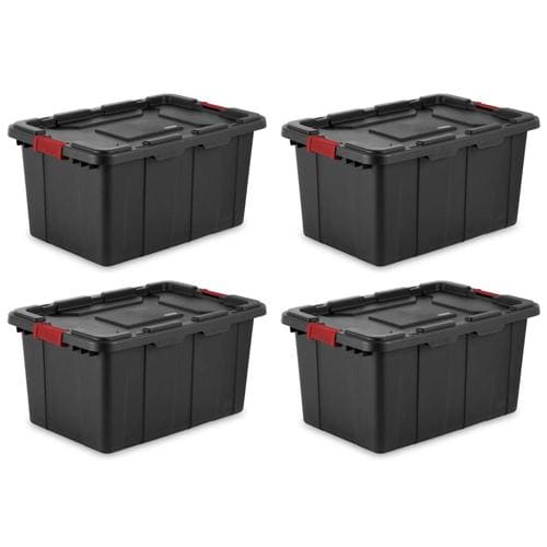 Sterilite Corporation 4-Pack Sterilite 27-Gallon (108-Quart) Black Tote