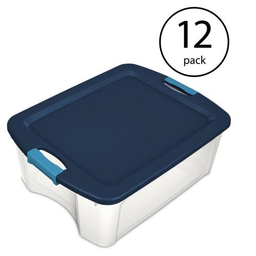 Sterilite Corporation 12Pack Sterilite 12Gallon (48Quart) Clear Tote