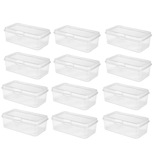Sterilite Corporation 12Pack Sterilite 0.5Gallon (2Quart) Clear Tote