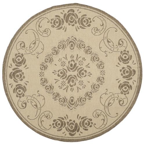 Safavieh Courtyard Orleans 5 x 5 Natural/Brown Round Indoor/Outdoor