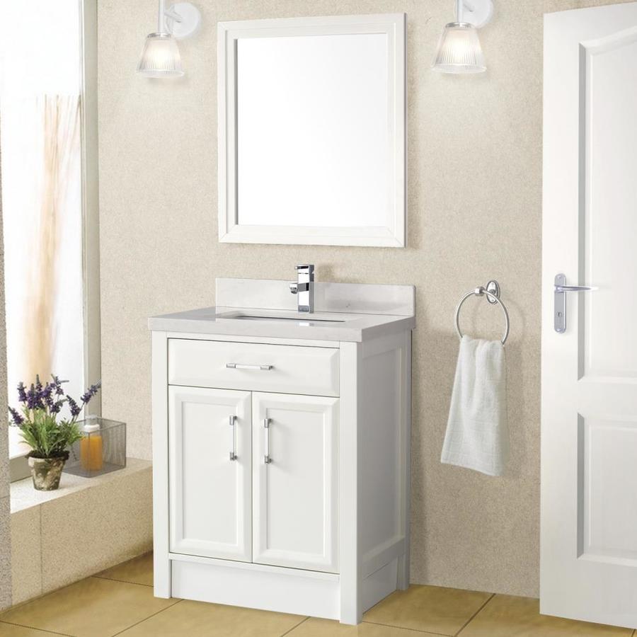 Spa Bathe Calumet 28 In White Single Sink Bathroom Vanity With White 9238