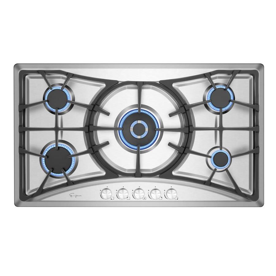 Empava Gas Cooktop Stainless Steel Common 36 In Actual 36