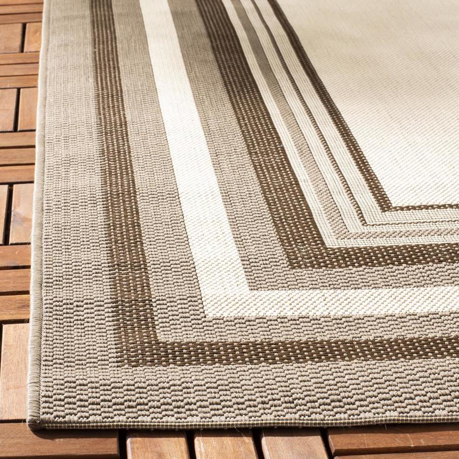 Safavieh Tappeto Indoor/Outdoor Courtyard – 79x152 Cm – Beige – Antimacchia UV – Polipropilene