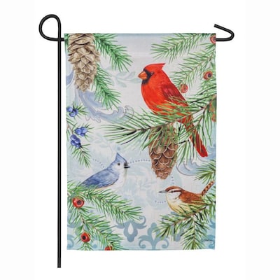 Evergreen Winter Pines Garden Satin Flag At Lowes Com