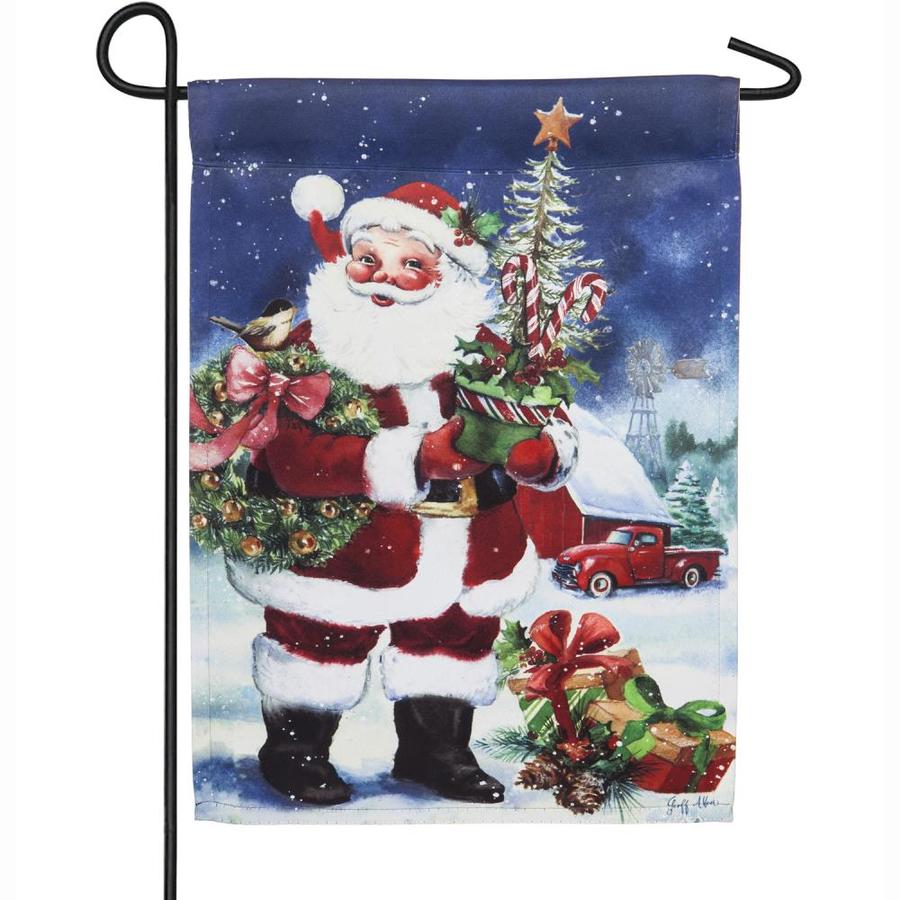 Evergreen 1.04-ft W x 1.5-ft H Christmas Garden Flag in the Decorative ...