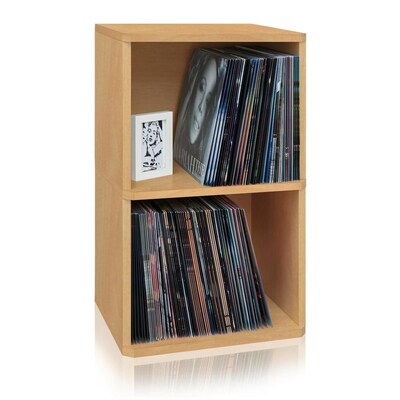 Way Basics Zboard Eco 2 Shelf Vinyl Record Storage Organizer