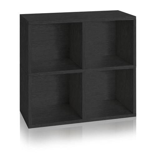 Way Basics zBoard Eco 4Cubby Bookshelf Organizer, Black at
