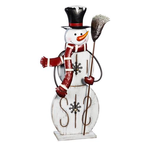 Evergreen 40-inH Snowman Wooden Statuary in the Christmas Statues ...