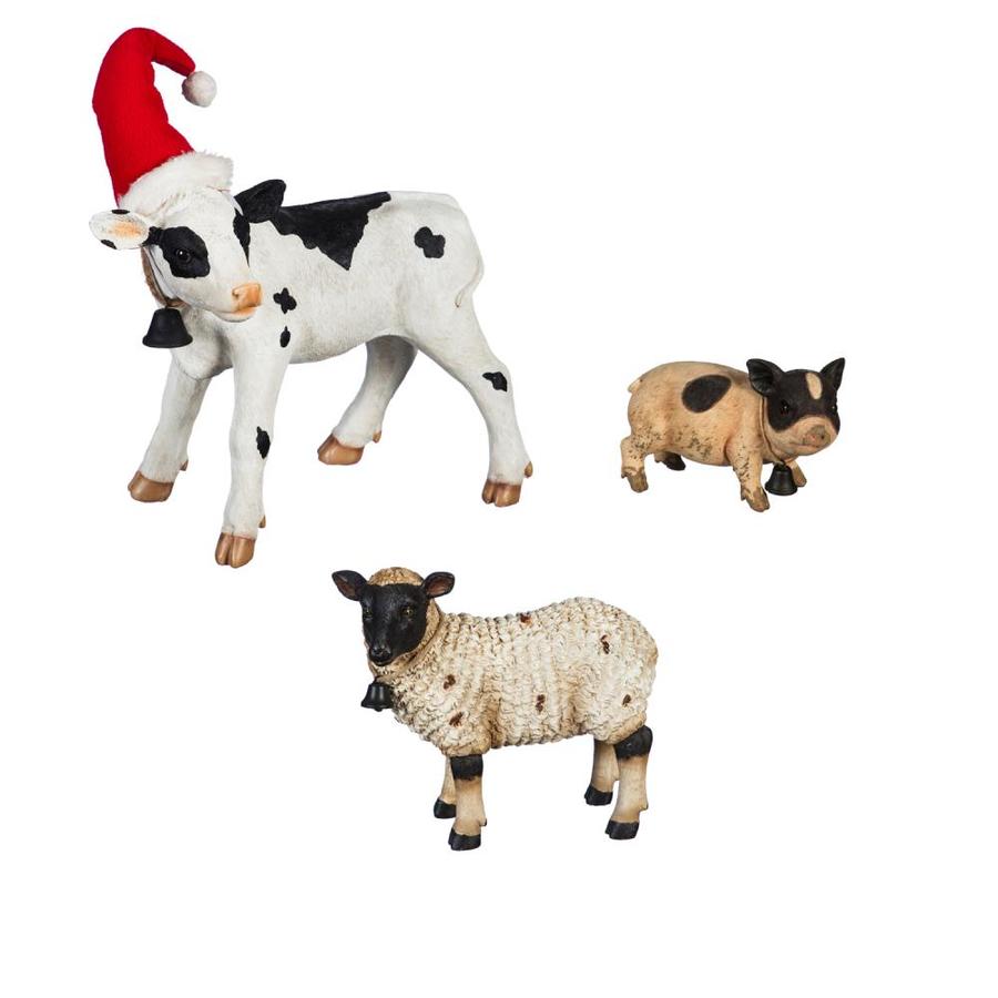 Evergreen Farm Animals Statuary, Set of 3