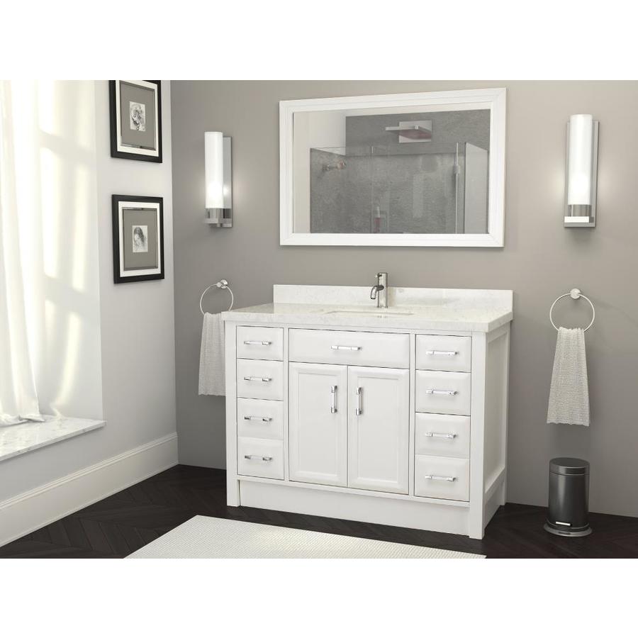 Spa Bathe Calumet 48-in White Single Sink Bathroom Vanity with White ...