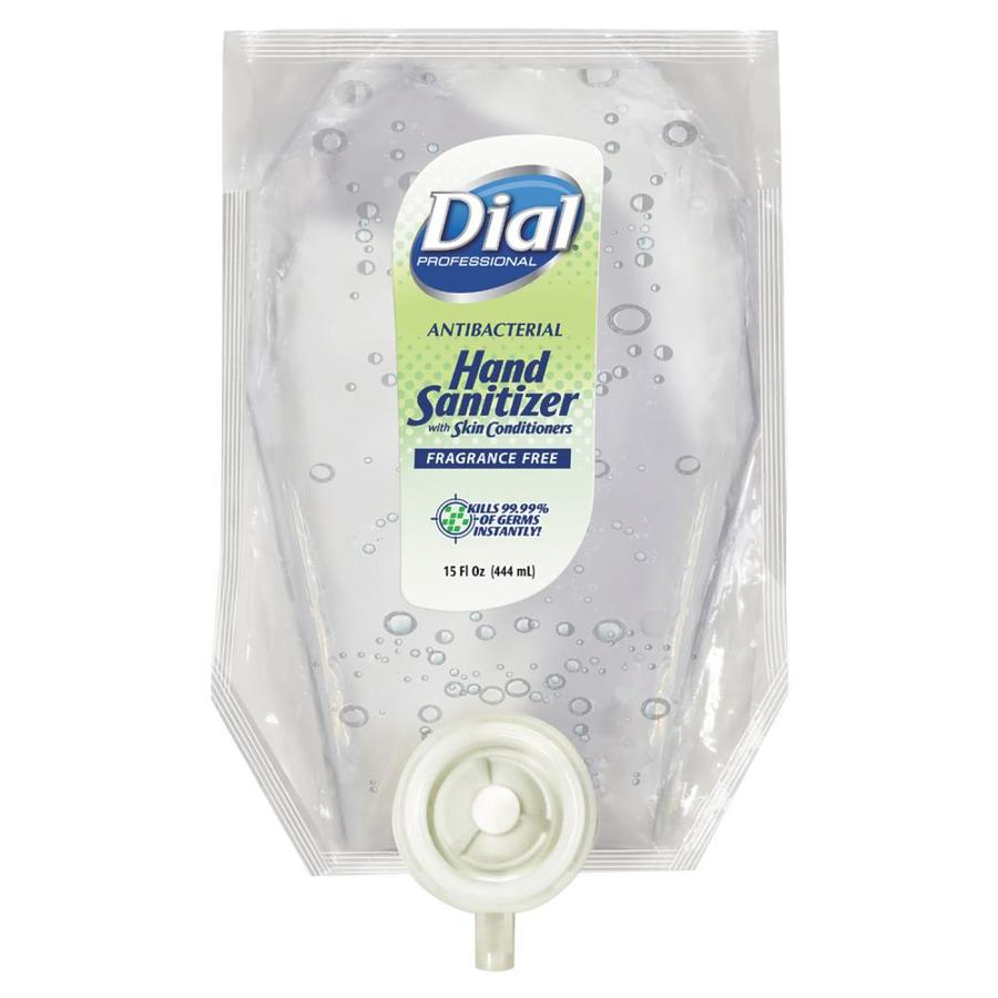 Dial Professional 6 Pack 15 Oz Fragrance Free Hand Sanitizer Dispenser Bag Gel In The Hand 0247