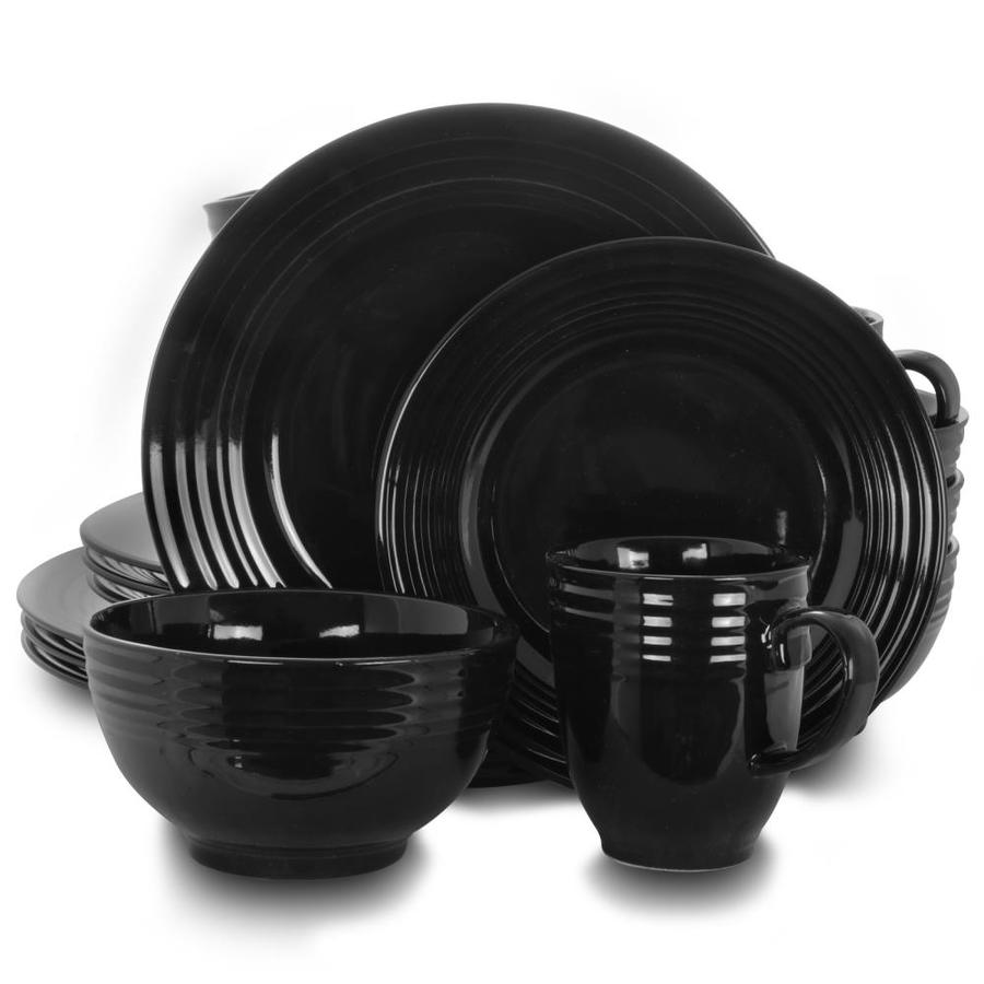 Gibson 15Piece Black Dinnerware in the Dinnerware department at