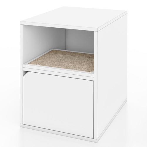 Way Basics zBoard Eco Cat Litter Box Duplex Enclosure, White at