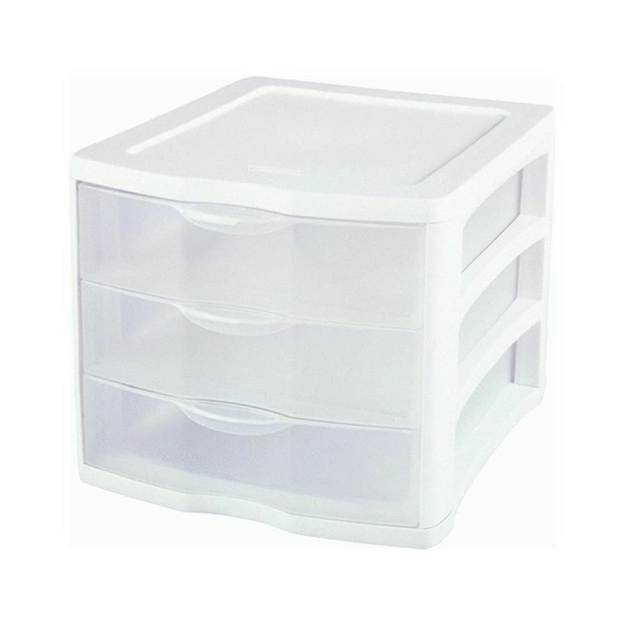 Sterilite Corporation 3 Compartment 3 Drawers Stackable Plastic Drawer ...