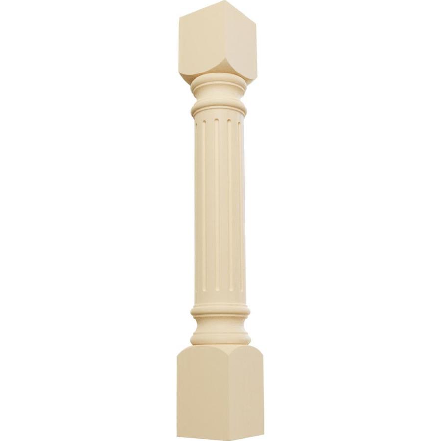 Ekena Millwork Richmond Fluted Cabinet Column 5-in x 2.96-ft Unfinished Maple Fluted Square Column