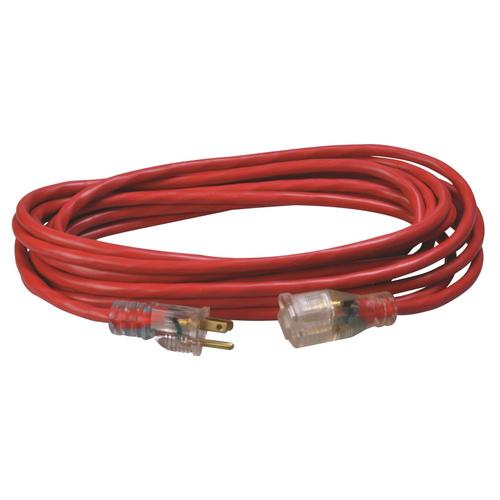 Southwire 25ft 14/3 3Prong Outdoor SJTW Heavy Duty Lighted Extension