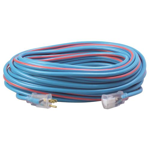 Heavy-Duty Extension Cord 100 ft 12//3 SJTW Hi-Visibility Electric Cable