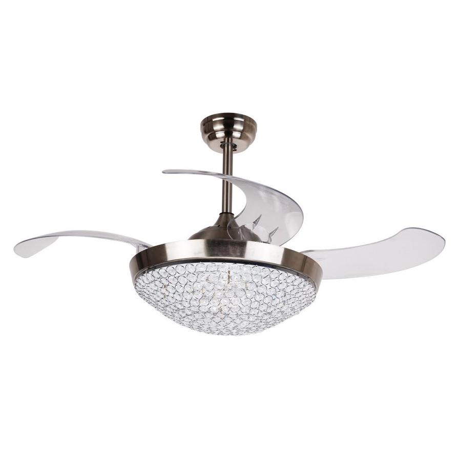 Parrot Uncle 46 In Satin Stainless Steel Led Indoor Outdoor