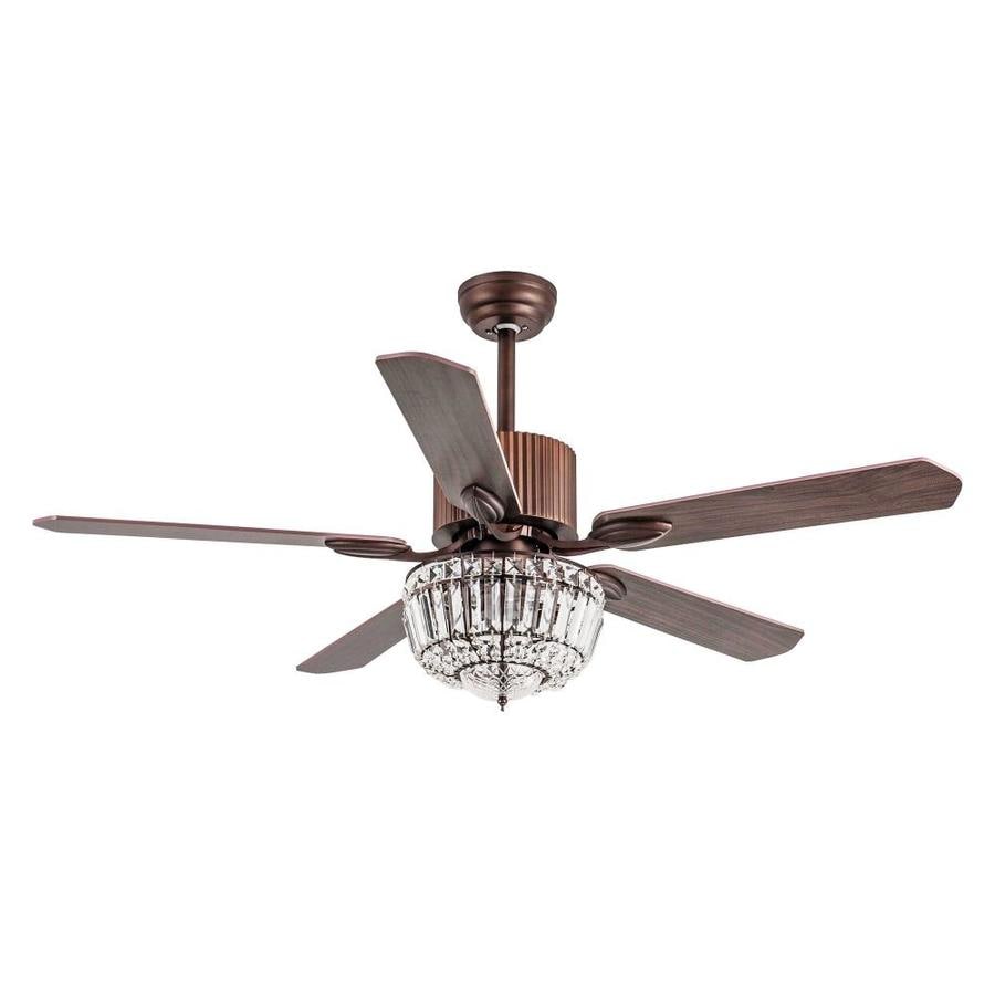 Parrot Uncle 52-in Antique Bronze LED Indoor/Outdoor Ceiling Fan and ...
