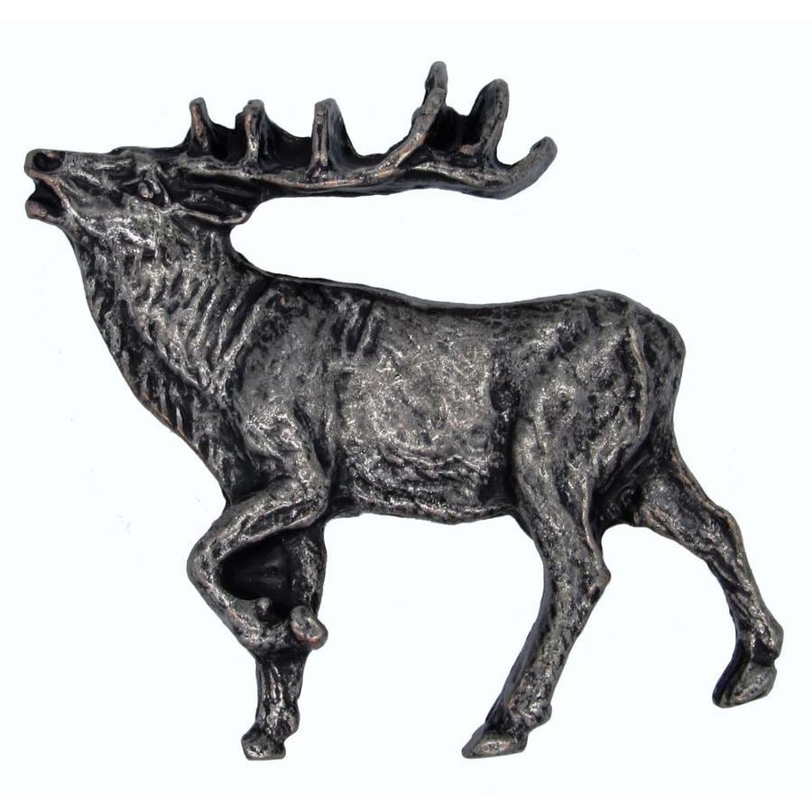 Buck Snort Lodge Products Wildlife Pewter Novelty Rustic Cabinet