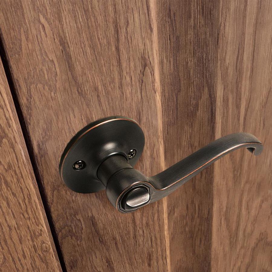 Design House Scroll Oil Rubbed Bronze Reversible Privacy Door Handle in ...