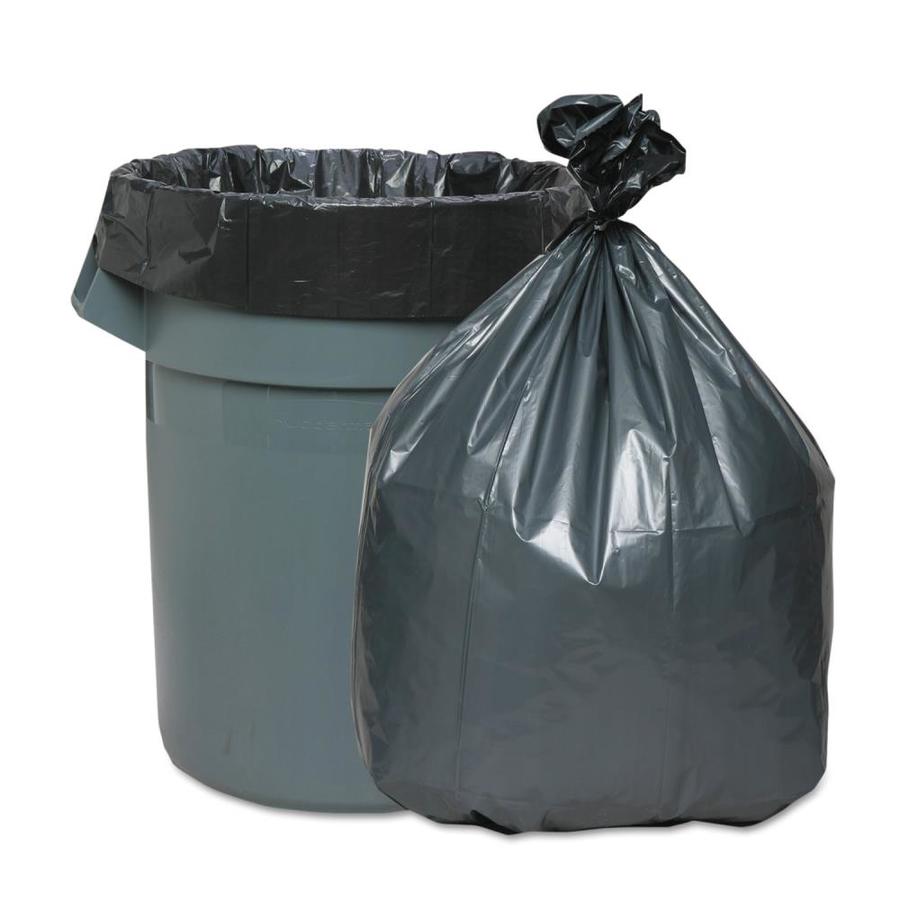 Platinum Plus 25-Pack 60-Gallon Gray Plastic Can Trash Bag in the Trash ...