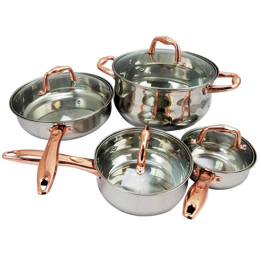 Sunbeam 8Piece Branson 13in Stainless Steel Cookware Set with Lid(s) Included in the Cooking