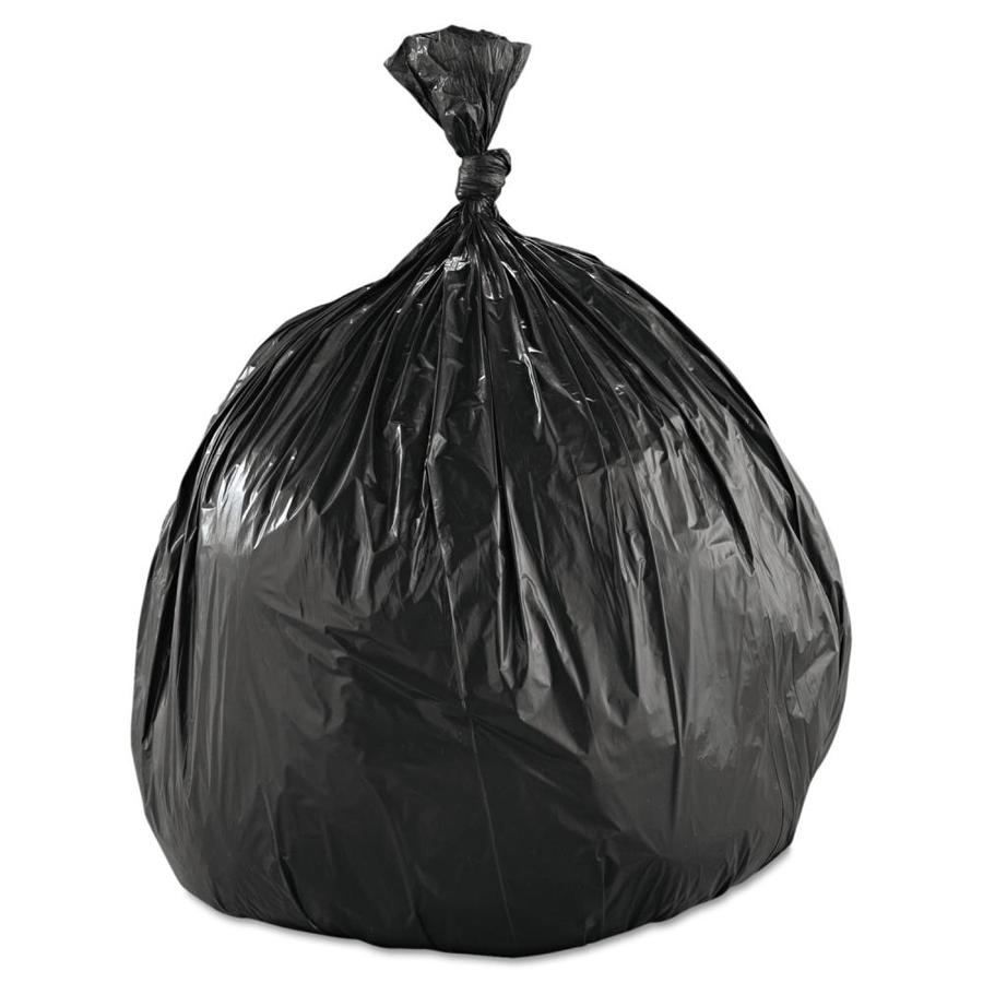 Boardwalk 100-Pack 56-Gallon Black Plastic Can Trash Bag in the Trash ...