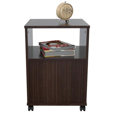 Homeroots 23 In Espresso Melamine And Engineered Wood File Cabinet