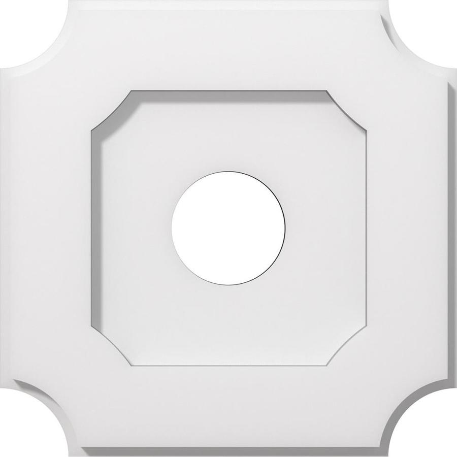 Ekena Millwork Locke 12in x 12in Unfinished PVC Ceiling Medallion in