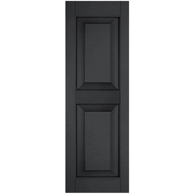 Ekena Millwork Black Raised Panel Wood Exterior Shutters Common 18 In X 71 Actual At Lowes Ekena Millwork Black Raised Panel Wood
