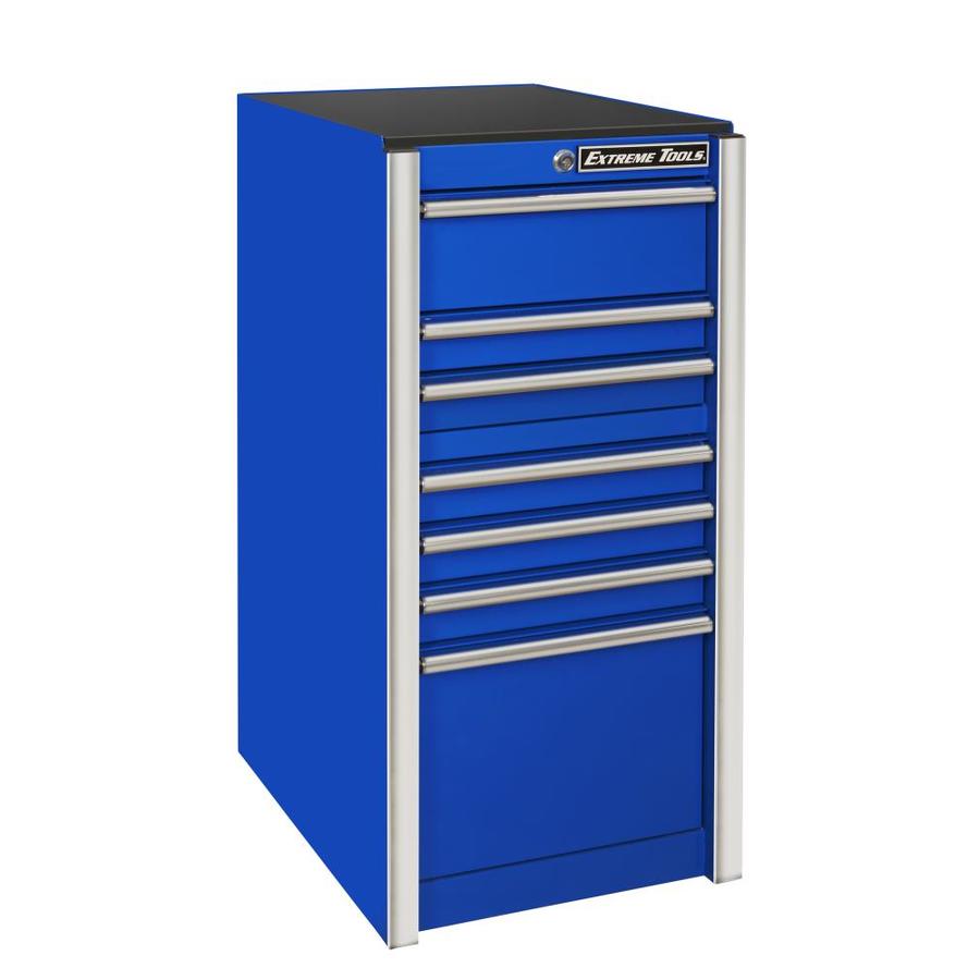 Extreme Tools 19 In. 7-Drawer Side Box, Blue