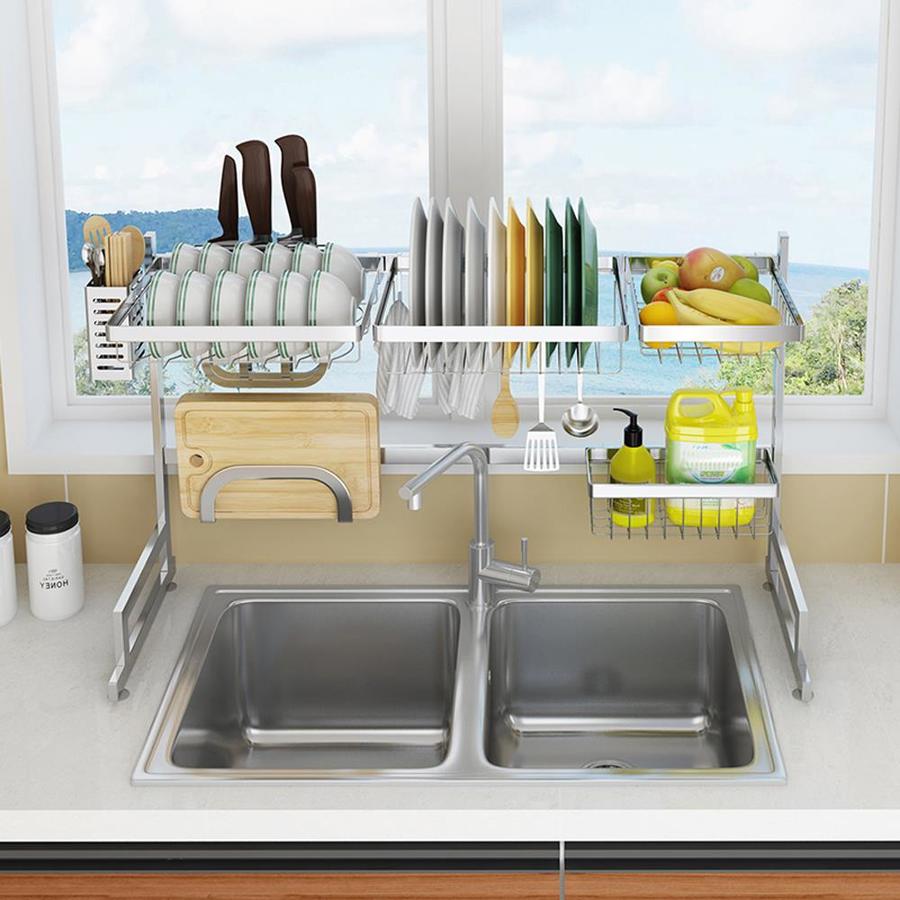 Emoderndecor 37 4 In Stainless Steel Dish Drying Rack Over