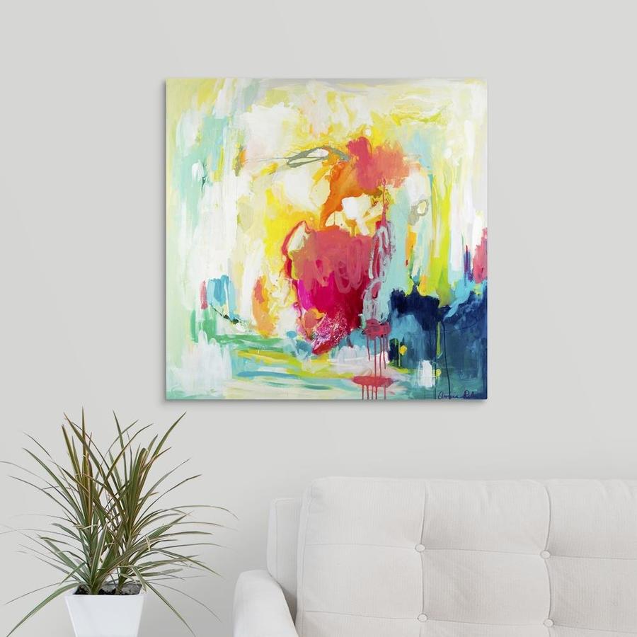 GreatBigCanvas GreatBigCanvas Frameless 24-in H x 24-in W Abstract ...