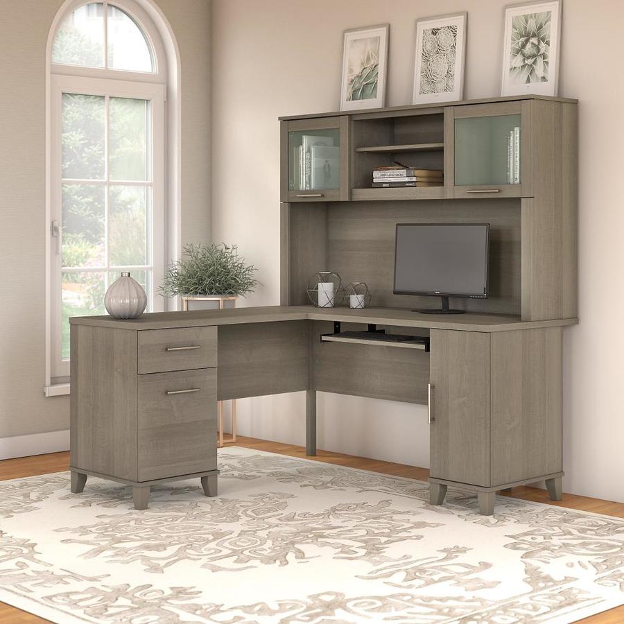 Bush Furniture Somerset 59.16-in Gray L-shaped Desk in the Desks ...