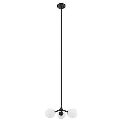 EGLO Maragall 15-in Black Transitional Incandescent Semi-flush Mount Light EGLO Maragall 15-in Black Transitional Incandescent Semi-flush Mount Light