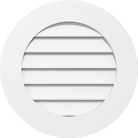24 W Inch x 30 H Inch Ekena Millwork GVPVE24X3002SF Vertical Surface Mount PVC Gable Vent Factory Primed White