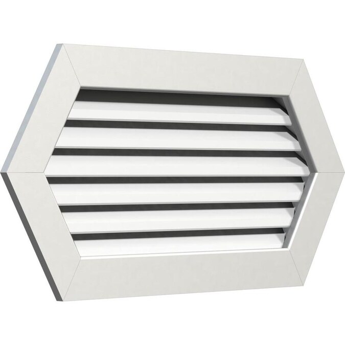 Ekena Millwork 12in W x 24in H Horizontal Peaked Gable Vent (171/4in W x 29in H Frame Size