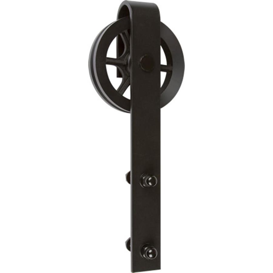Delaney Hardware Barn Door 5000 Series 6ft Black Wagon Wheel At