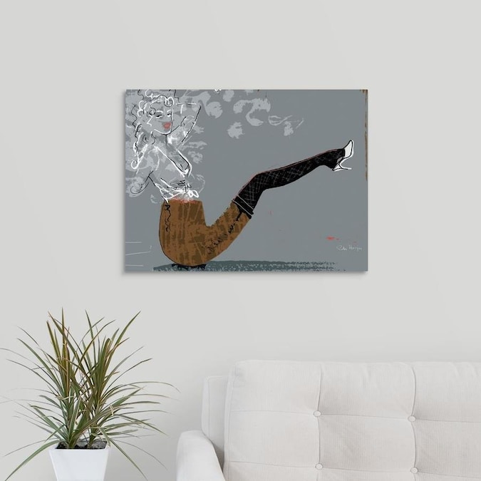 Greatbigcanvas Greatbigcanvas Frameless 18 In H X 24 In W Abstract Canvas Painting In The Wall Art Department At Lowes Com